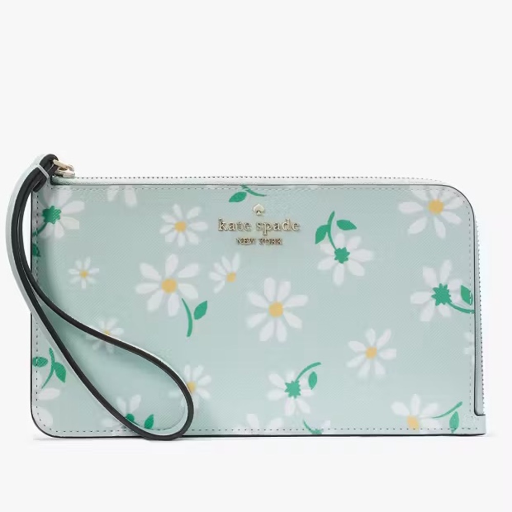 NWT Kate Spade Lucy Day Tripper Daisy Medium L-Zip Wristlet 🌼